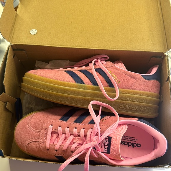 adidas Shoes - Women’s Gazelle Pink Glow Gum (Pink and Navy)